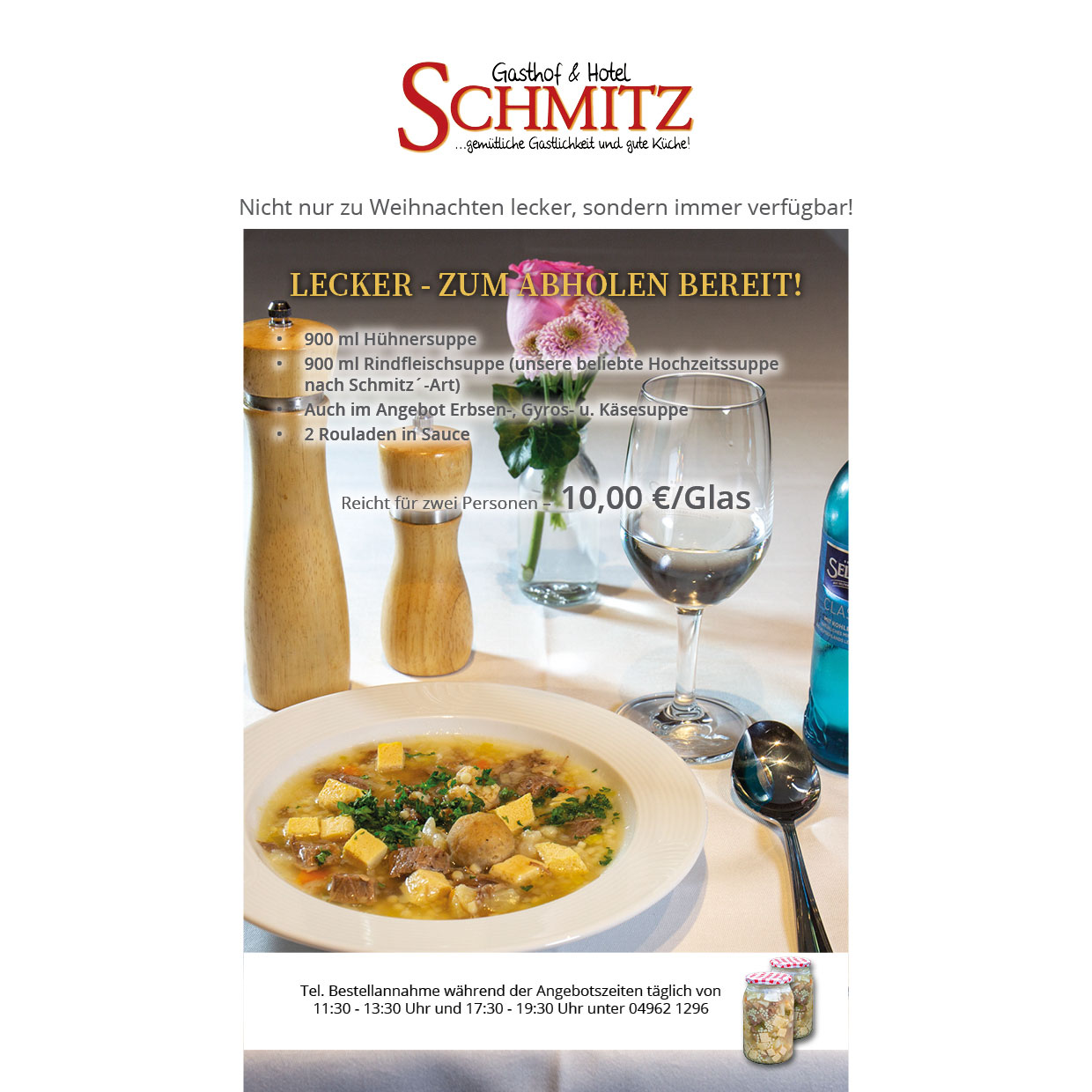 Schmitz Suppen und weitere Angebote im Glas fb